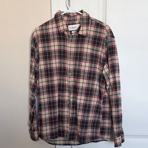 Abercrombie & Fitch Red and Black Plaid Button Down Shirt